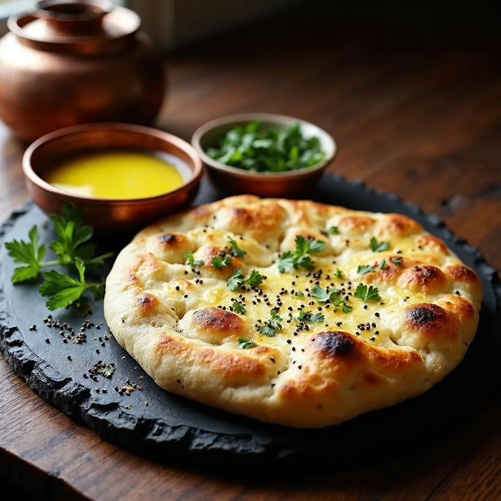 Naan con Queso y Ajo